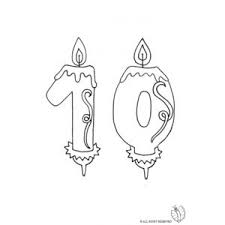 Disegno Di Dieci Anni Candeline Compleanno Da Colorare Disegni Compleanno Colori