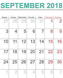 Calendar For September 2018 Excel To Print September Calendar September Calendar Printable September Calendar 2018