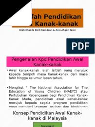 Duhai ibubapa yang bijaksana, cukupkah sekadar kita melahirkan seorang anak dari dalam rahim kemudian dia membesar begitu sahaja tanpa sebarang dorongan, didikan dan pentarbiyyahan?tidakkah kita mahu anak kita hidup dengan penuh makna di setiap minit. Falsafah Pendidikan Awal Kanak Kanak