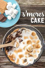 10 Minute Dutch Oven S Mores Cake Recipe The Polka Dot Chair Recipe Camping Desserts Dutch Oven Dessert Recipes Campfire Desserts
