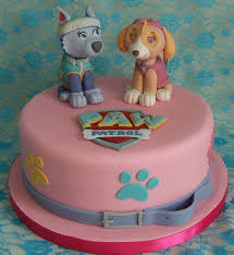Everest And Skye Paw Patrol Cake Paw Patrol Birthday Cake Cake Designs Birthday Paw Patrol Cake