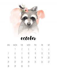 Free Printable 2018 Watercolor Animal Calendar The Cottage Market Monthly Calendar Printable Calendar Printables Free Printable Calendar
