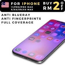 Shop with afterpay on eligible items. Iphone 11 Pro Max Iphone X Xs Xr Xs Max Anti Blue Ray Matte Full Tempered Glass Screen Protector Shopee Malaysia