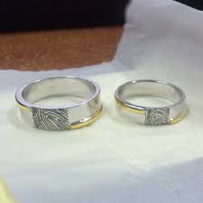Whitegold Fusion Fingerprint Rings