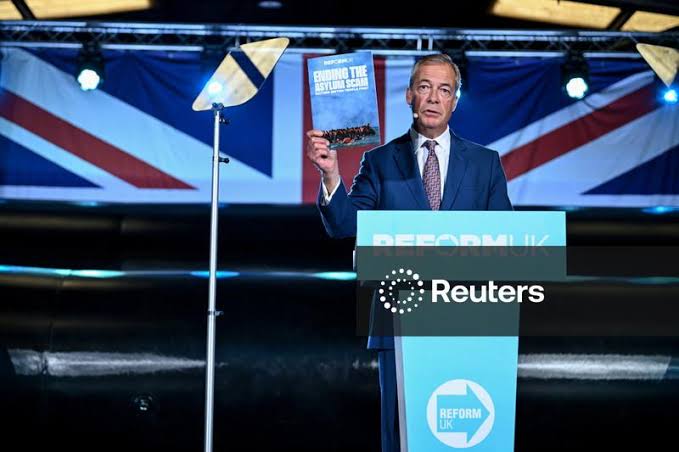 Licensable picture: Britain's Reform UK leader Nigel Farage holds a press  conference in Hythe | Reuters Connect