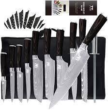Check spelling or type a new query. Buy Xyj Stainless Steel Kitchen Knives Set 10 Piece Chef Knife Set With Knife Sharpening Rod Carry Case Bag Sheath Razor Sharp Well Balance Online In Indonesia B08jljgzjj