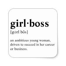 Girlboss Dictionary Meaning Square Sticker Zazzle Com Business Woman Quotes Girl Boss Quotes Business Girl Boss Motivation