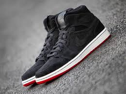 Jordan 1 Retro Mid Black Red White Air Jordan 1 Mid Black Suede Red Sneakernews Com Air Jordans Jordans Jordan 1