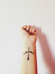 Ladies with peach body skin will go for this bright violet tattoo on their back neck, to make them have the splendid look. 71 Adorable Arrow Tattoos For Wrist