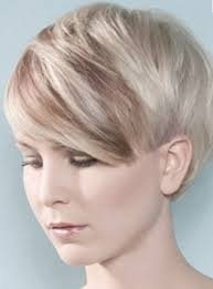 For this style, the hair is very short around the sides and long on the top. Women Very Short Hairstyle With Long Bangs With Highlights Ice Blond And Light Brown Png