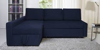128/84.5cm x d:77/145cm x h:76cm. Buy Flumph Rhs L Shape Sofa Cum Bed With Storage In Blue Colour By Vittoria Online Pull Out Fabric Sofa Cum Beds Sofa Cum Beds Furniture Pepperfry Product