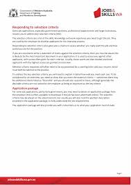 Cover letter addressing selection criteria. Addressing Selection Criteria