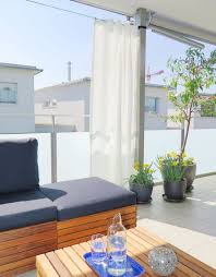 Outdoor Vorhang Santorini Nach Mass Weiss Vorhangbox Ch Terrassen Vorhange Sichtschutz Terrasse Vorhange