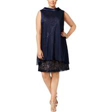 Slny Womens Navy Lined Sequined Sleeveless Cocktail Dress Plus 18w Bhfo 8889 Affilink Dresses In 2019 Dresses Plus Size Cocktail Dresses Fashion