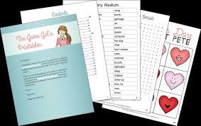 Free Printable Word Lists The Game Gal