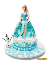 Elsa Doll Cake By Suganana Doll Cake Elsa Doll Cake Doll Birthday Cake