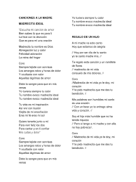Canciones A La Madre Pdf Amor Oracion