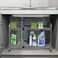 Amazon 2 Tier Under Sink Expandable Cabinet Just 20 99 As Of 6 18 2018 11 40 Pm Cdt Deals Finders Under Kitchen Sinks Under Sink Organization Kitchen Sink Organization