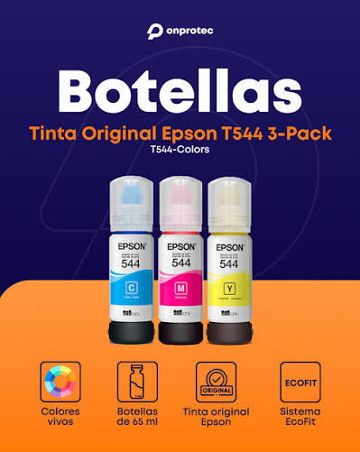 TINTA EPSON 544 COLORIDO ORIGINAL