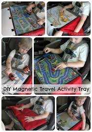 Diy Magnetic Travel Activity Tray All For The Boys Travel Tray Travel Activities Road Trip With Kids