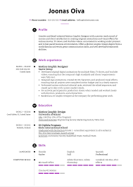 A lot of graphic designer job positions are available in different industries and fields of expertise. Motion Graphic Designer Resume Template Kickresume