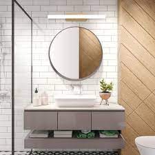 Modern Style Wooden Liner Led Vanity Light Bath Light Led Vanity Lights Modern Master Bathroom Modern Bathroom Lighting