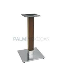 Kare Tabanli Ahsap Ayakli Metal Masa Ayagi Masa Tabure Metal