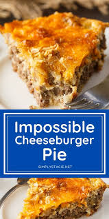 Bisquick Impossible Cheeseburger Pie Recipe Impossible Cheeseburger Pie Recipe In 2020 Cheeseburger Pie Recipes Dinner Recipes Easy Quick