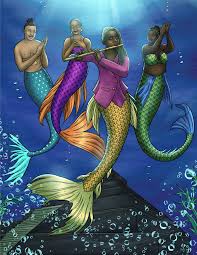 Mermaid Fantasy Art/black Mermaid Art/african American Mermaid - Etsy New  Zealand