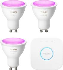 Aside from philips hue starter packs, most of these lights don't come with a philips hue bridge ($59.99). Philips Hue Weiss Und Farblicht Starterpaket Gu10 Coolblue Vor 17 00 Morgen Da