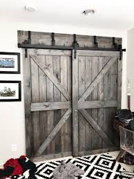 The door is a perfect way to take advantage of closet space in a narrow hallway. Diy Bypass Closet Barn Doors For 70 Each Using Tongue And Groove Home On Mount Forest Barn Door Closet Bypass Barn Door Diy Sliding Barn Door