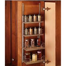 Our cabinets were not kraftmaid but these glass shelves fit perfectly. Hafele Kessebohmer Spice Rack For Mounting On Cabinet Door Or Inside On Cabinet Side Kitchensource Com