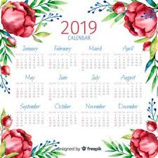 2019 Watercolor Floral Calendar Diy Calendar Free Printable Monthly Planner Calendar Monthly Planner