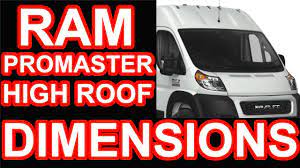 Car dimensions within dodge ram van 3500 model tend to change across years as new generations hit the automotive market with new body styling. Ram Promaster High Roof 159 Dimensions Youtube