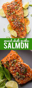 Roasted Sweet Chili Garlic Salmon Recipe Easy Salmon Recipes Quick Dinner Recipes Baked Salmon