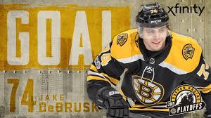 He's 6 feet 9 inches, and he is frequently taking up most of the space in front of the opponent's goal, ready to tip shots or pick up rebounds. Boston Bruins On Twitter 2 0 Nhlbruins Pastrnak96 S Shot Tipped Down By Jdebrusk In Front And Jake Pots His Own Rebound On The Power Play 1 28 To Go In The First