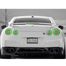 Gorgeous White Nissan Gt R With Awesome Green Lights Nissan Gt Super Cars Nissan