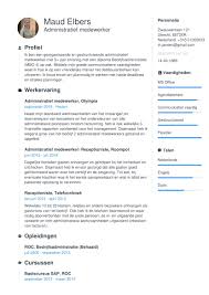 Voorbeeld Cv Administratief Medewerker Curvi Io