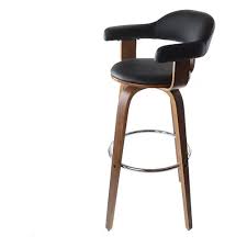 Remember that you can have some stools with arms and some stools without. Buy Walnut Veneer And Black Faux Leather Bar Stool From Fusion Living