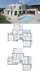 Luxus Einfamilienhaus Mit Flachdach Garage Pool Terrasse Bauen Haus Grundriss Ideen 400 Qm Gross Haus Grundriss Architektur Haus Architektur Haus Design