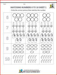 Collection by emily wroe • last updated 9 days ago. Pre K Math Worksheets Matching 6 To 10