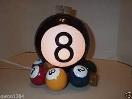 Which makes it super convenient as a bedside table lamp or nightstand. Eight Ball Billiard Pool Desk Lamp Light It Works Lamp Billiards Billiard Table Lights