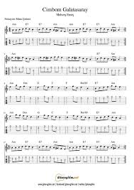 Cimbom Galatasaray Nota Tab Gitaregitim Net Notalara Dokulmus Muzik Okuma Muzik