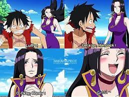 Luffy And Hancock Gambar Anime Seni Anime Gambar