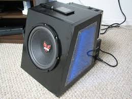 Converted Car Subwoofer For In Home Use With Ipod Home Entertainment Pc Subwoofer Car Subwoofer Custom Subwoofer Box