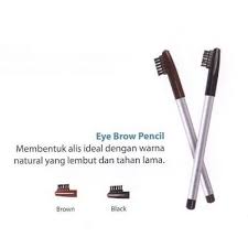Wardah Eye Brow Pencil With Brush Pensil Alis Coklat Dan Hitam Sikat Shopee Indonesia