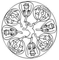 Kurbismandalas Im Kidsweb De Mandala Herbst Mandala Ausmalen Halloween Ausmalbilder