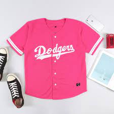 Dodgers Pink Baseball Jersey Men Women Original Suapparel Co Shopee Malaysia