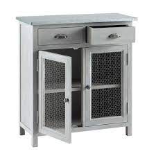Buffet gris maison du monde. Garde Manger En Manguier Massif Gris L 80 Cm Zinc Maisons Du Monde Dispensa Mobile