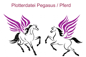 Nimm an pferderennen teil und galoppiere und springe über die hürden. Stickdateien Plotterdatei Pegasus Pferd